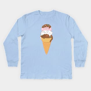 Meowcream - Cat Icecream Kids Long Sleeve T-Shirt